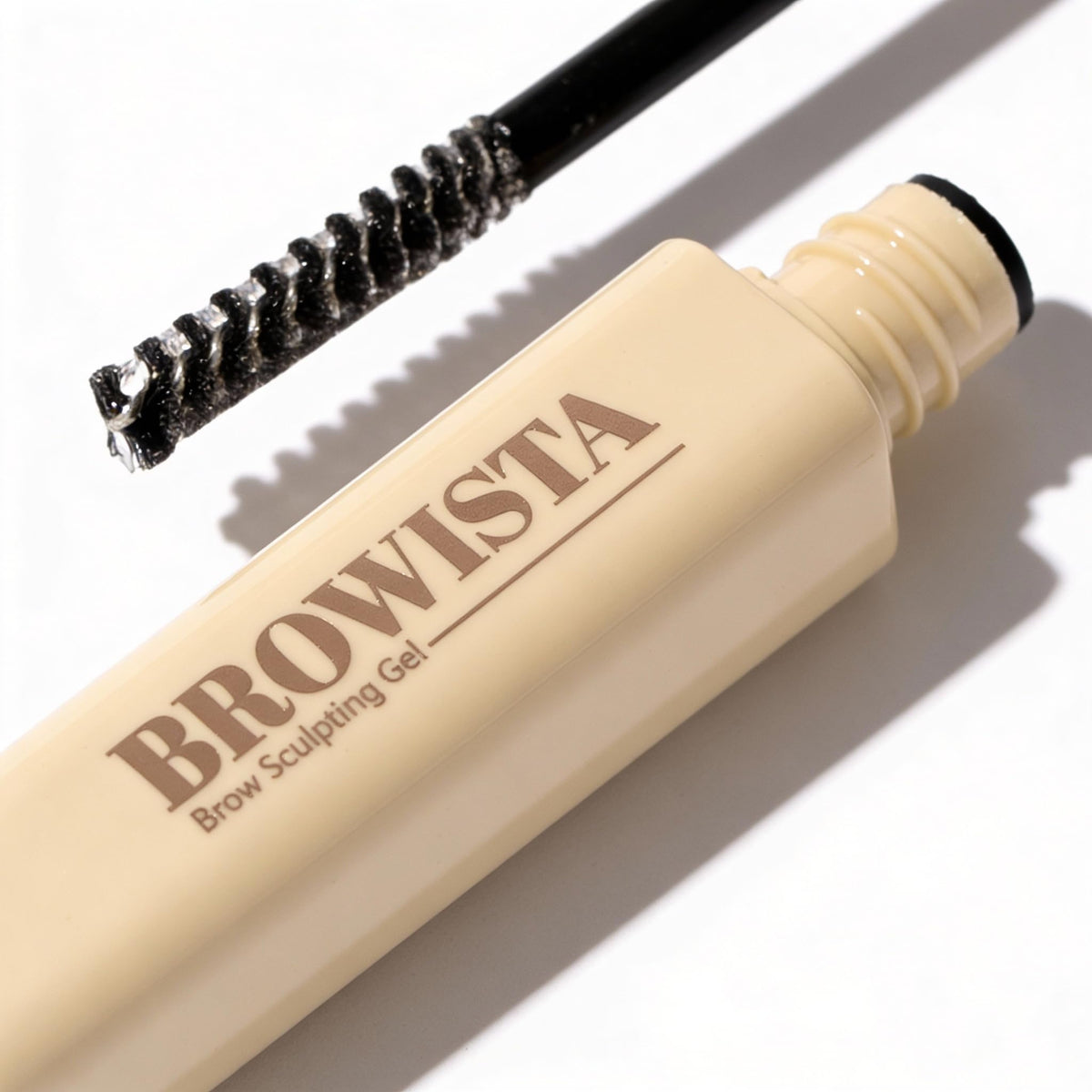 Miss Lil USA brush detail illustrating tapered wand for precise brow shaping