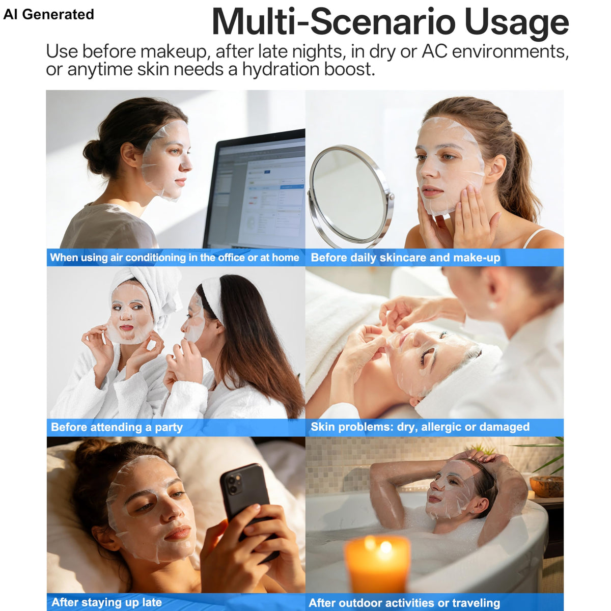 MISSEDSEN twelve-mask spread showing travel-friendly pack