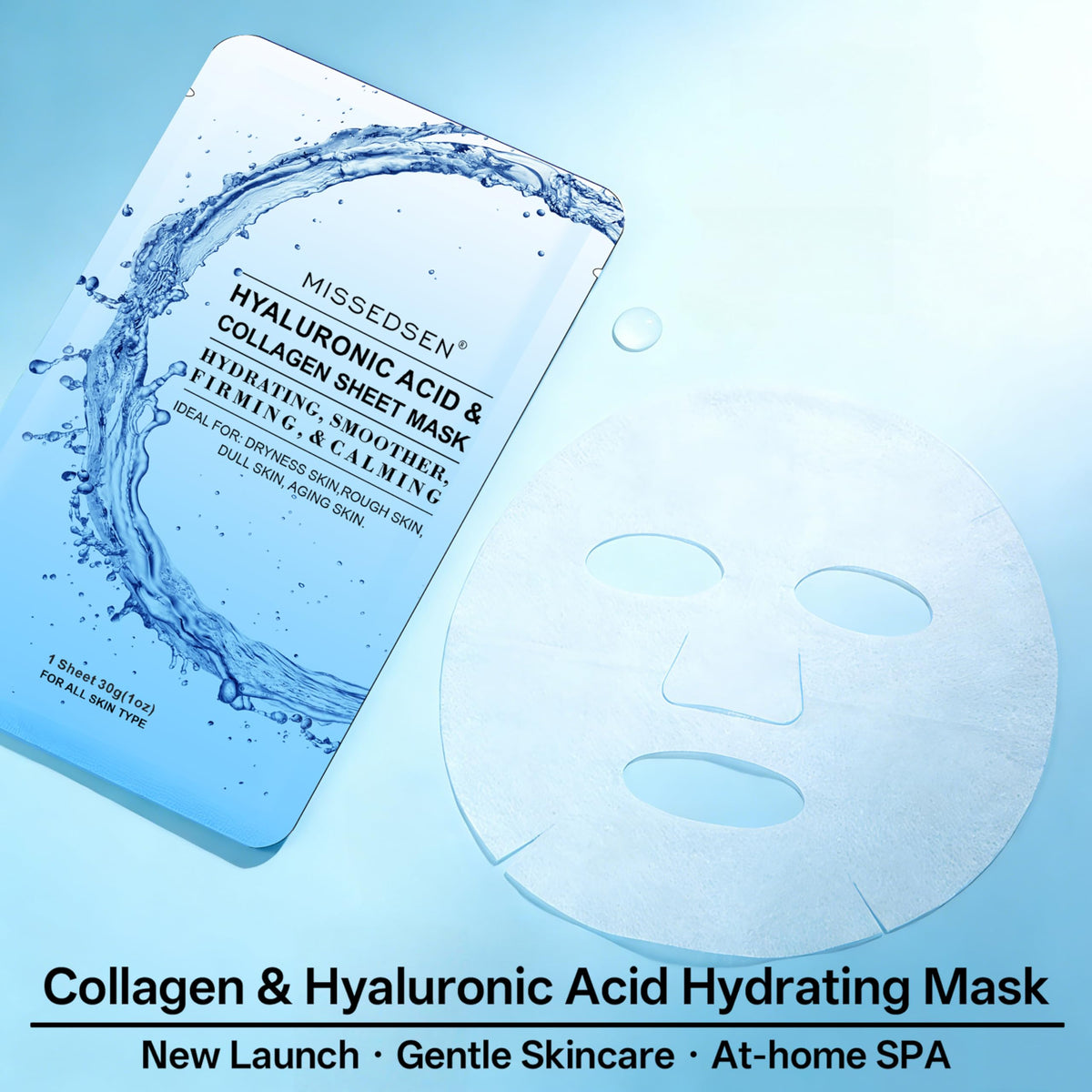 MISSEDSEN serum texture pool highlighting moisturizing hyaluronic benefit