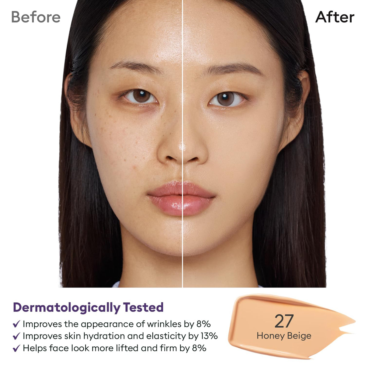 MISSHA finger blending cream on cheek demonstrating smooth, natural finish