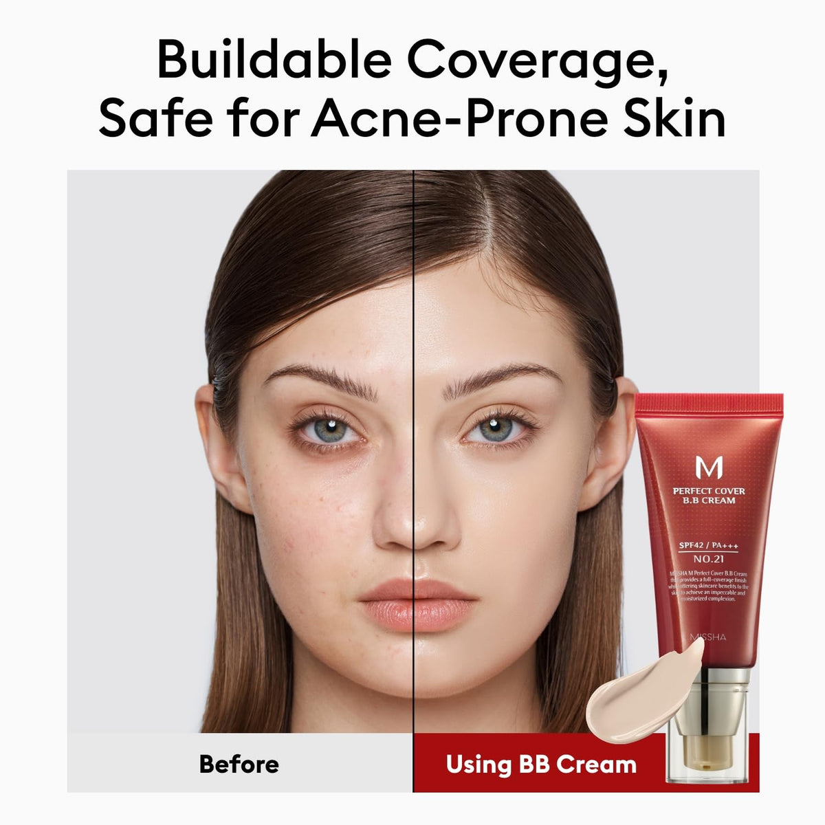 MISSHA fingertip blending BB cream illustrating smooth application