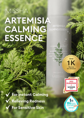 MISSHA close label detail highlighting Artemisia ingredient and clear benefits