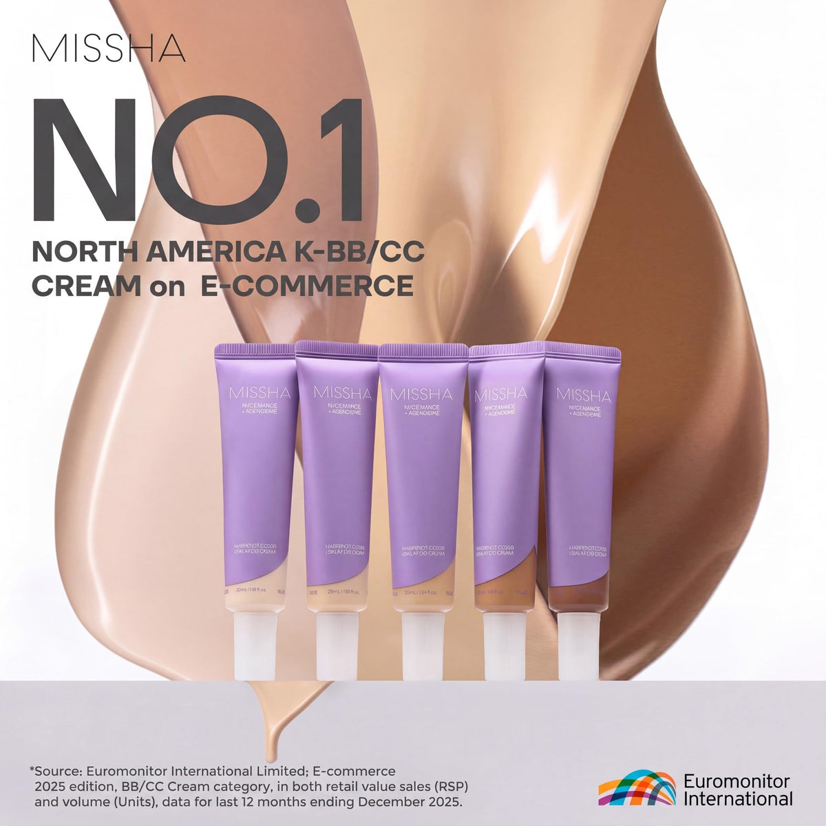 MISSHA bottle cap and dispenser highlighting precise application benefit