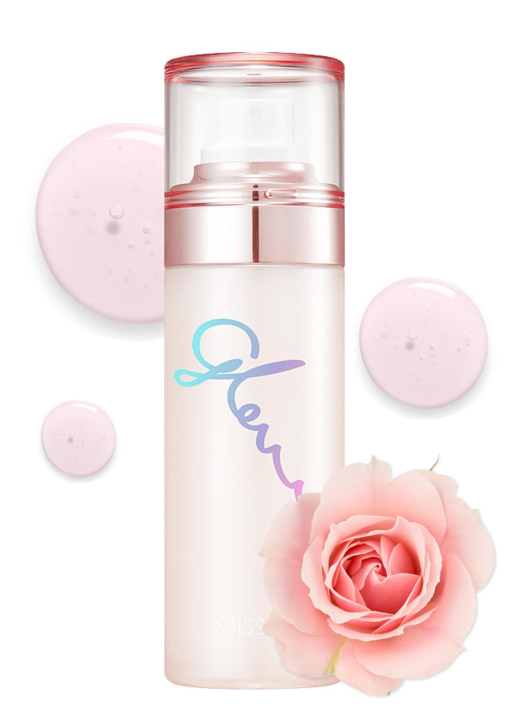 MISSHA front bottle showing compact travel-friendly glow mist benefit hydration