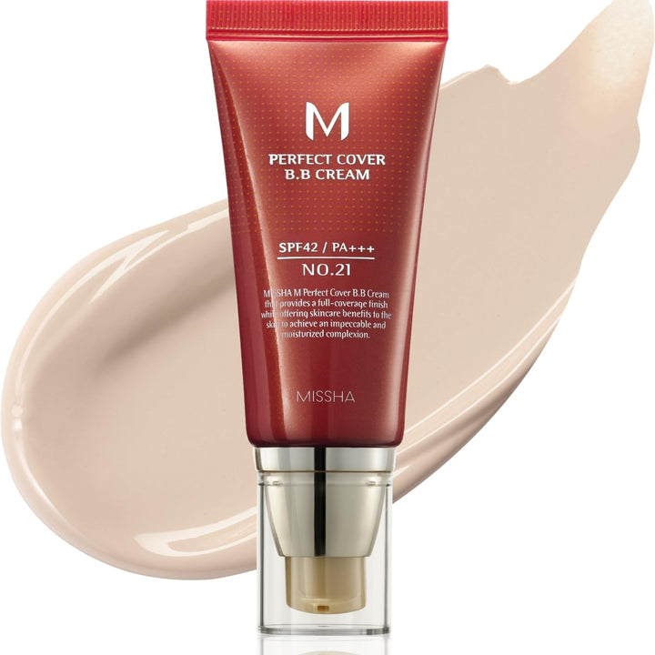 MISSHA front packaging showing No.21 Light Beige and SPF benefit