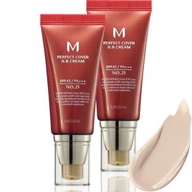 MISSHA front packaging showing No.21 tubes and label benefits