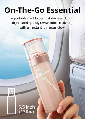 MISSHA woman spraying outdoors showing refresh during day benefit comfortable skin