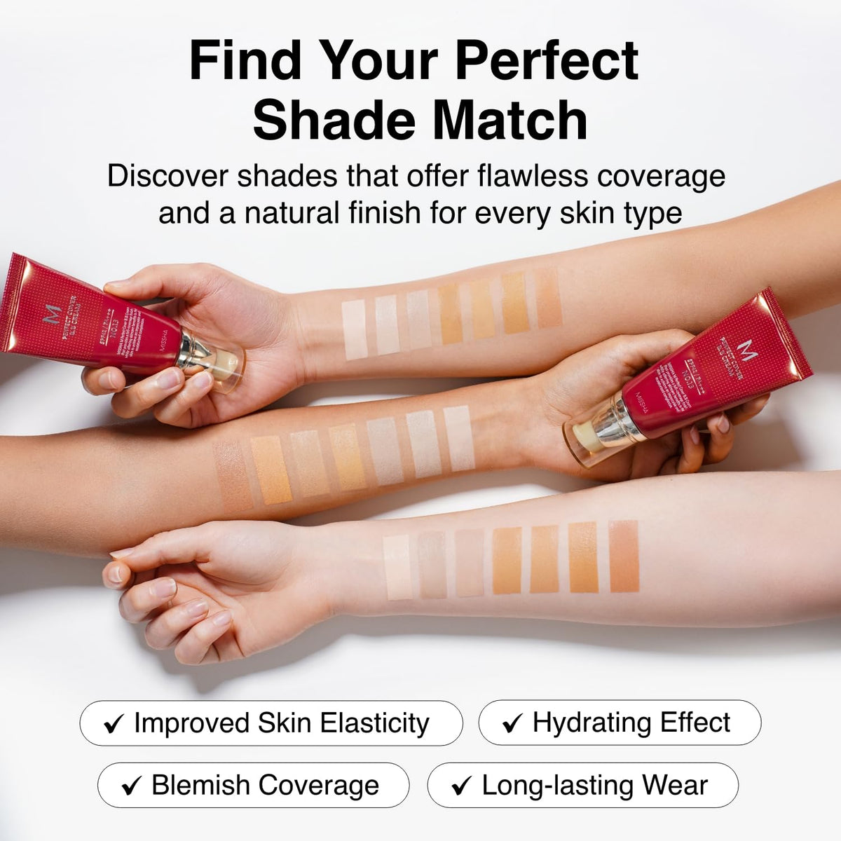 MISSHA application on model’s face demonstrating coverage and natural finish