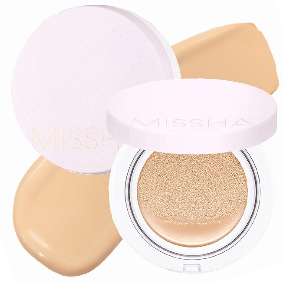 MISSHA compact front view showing sleek design and travel-friendly portability