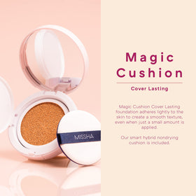 MISSHA open cushion showing sponge pad and mirror for quick touch-ups