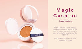 MISSHA open compact with magic sponge applicator for precise, even makeup