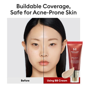 MISSHA product label showing SPF 42 PA+++, sun protection benefit