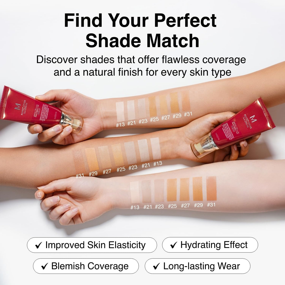 MISSHA tube in hand for size comparison, travel-friendly benefit