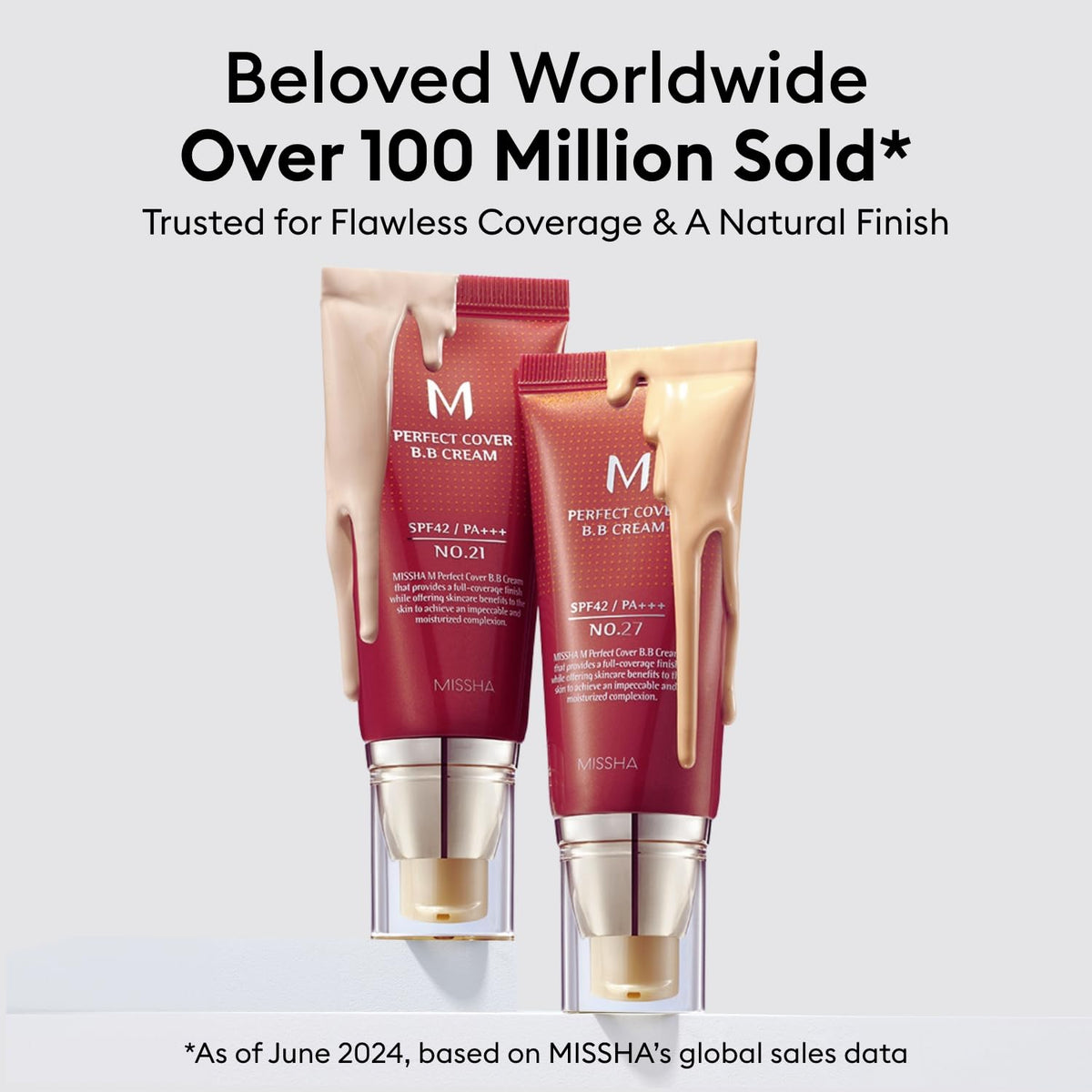 MISSHA swatch on arm of No.21 Light Beige for true-to-tone match
