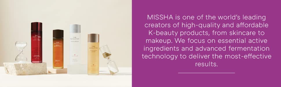 MISSHA before and after texture comparison, illustrates smoother skin benefit