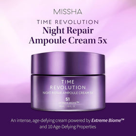 MISSHA ingredients label emphasizing fermented Extreme Biome benefits