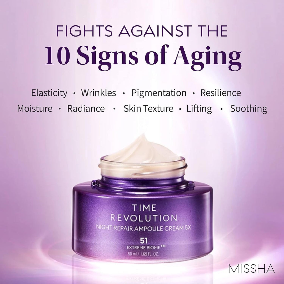 MISSHA product beside ruler showing 1.69 fl oz size clarity
