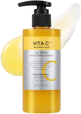 MISSHA front packaging showing bottle and product name, conveys clear vitamin C benefits