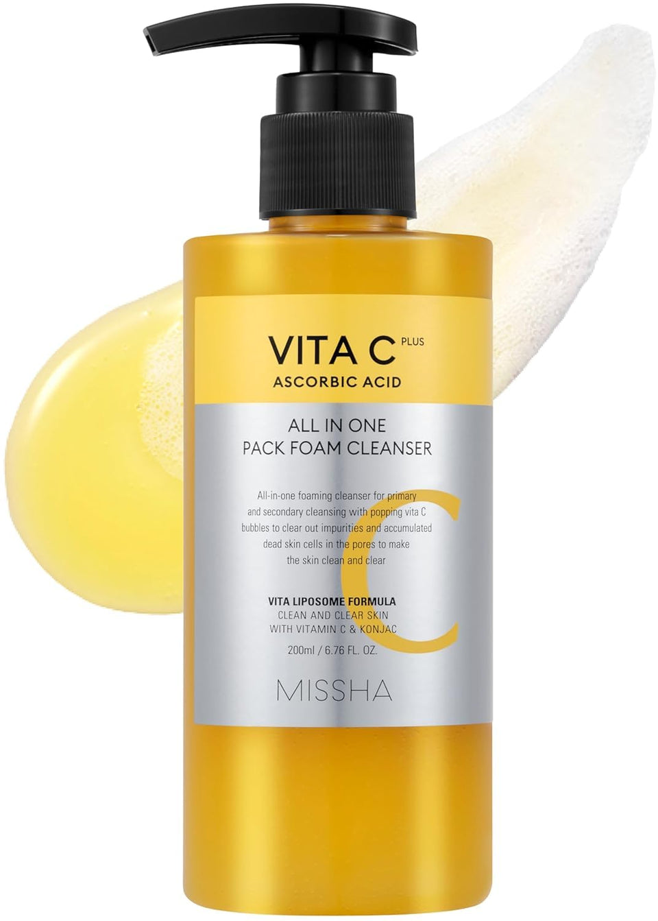 MISSHA front packaging showing bottle and product name, conveys clear vitamin C benefits