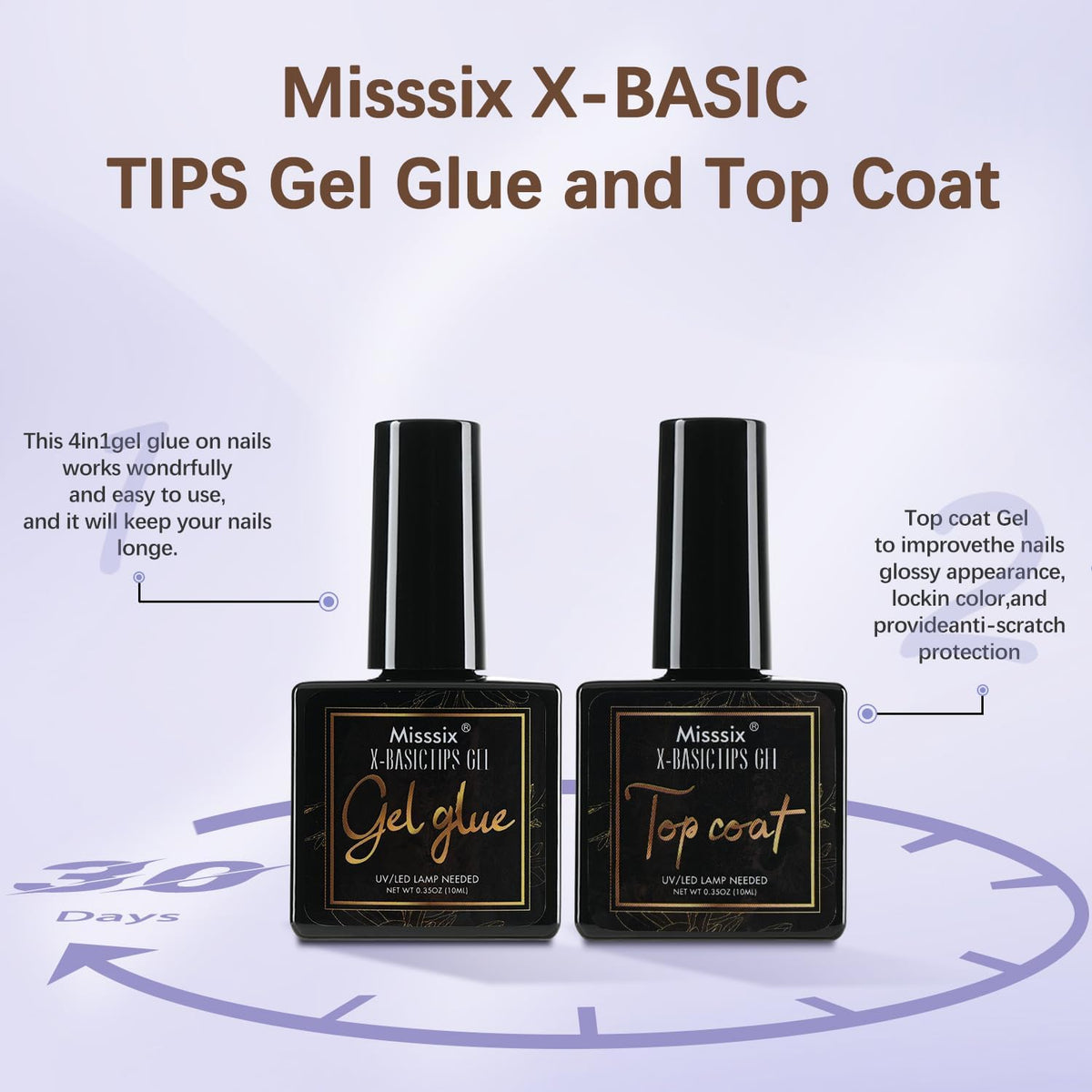 Misssix application demo pressing a tip on nail for fast DIY finish