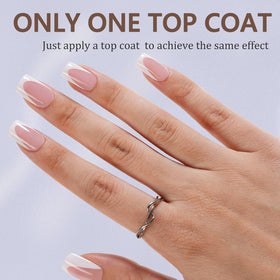 Misssix close-up of deep French tip edge revealing gel texture and stronger adhesion