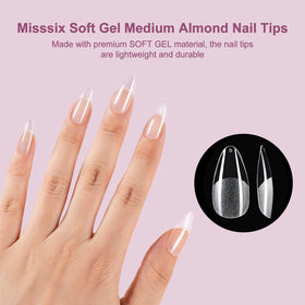 Misssix close-up of gel tip texture highlighting smooth natural finish