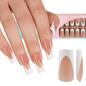 Misssix front packaging showing 150pcs brown French tips and quick application benefit