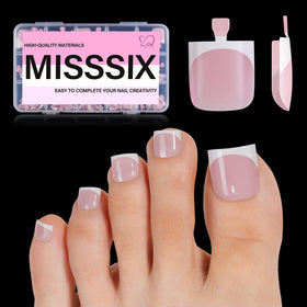 Misssix front packaging showing 150-piece French toe tips and elegant design benefit