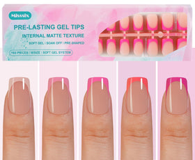 Misssix front packaging showing pink French tips and quick application benefit