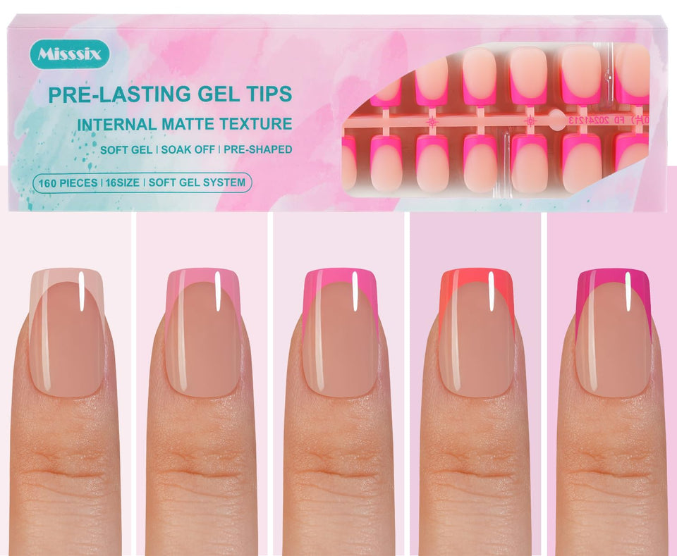 Misssix front packaging showing pink French tips and quick application benefit