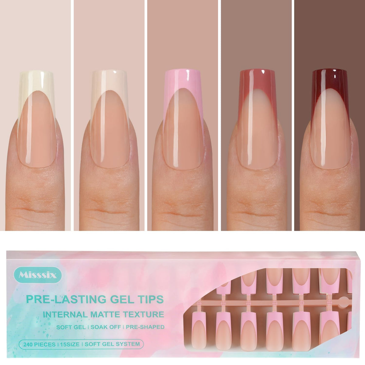 Misssix front packaging showing 150-piece set and 15 sizes for convenience