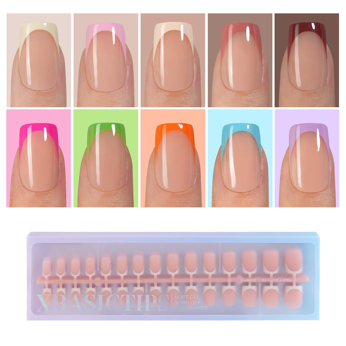 Misssix front packaging showing 300-piece French gel tips and brand benefit