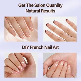 Misssix press-on nails being glued on showing quick at-home application