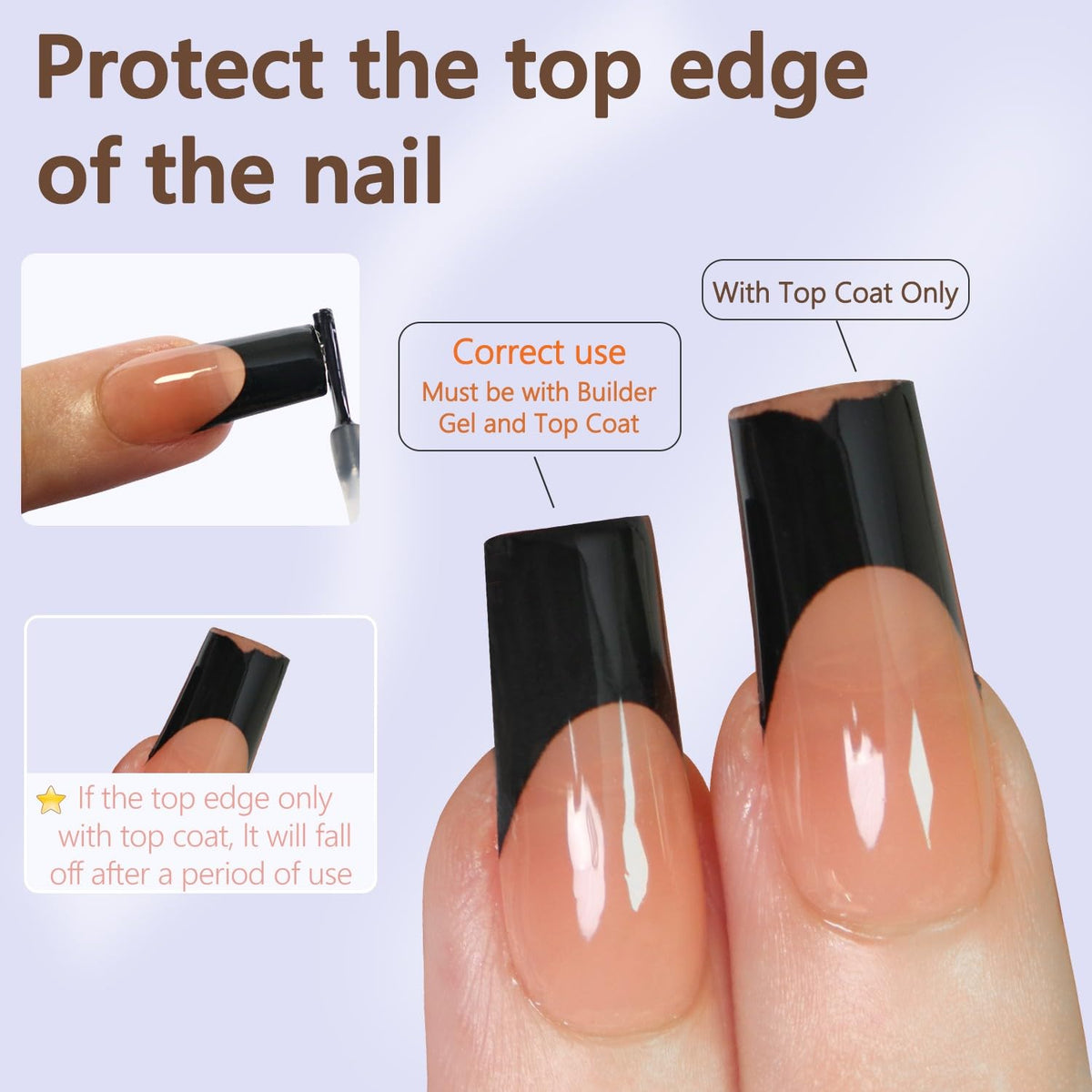 Misssix application in use as a person presses a tip onto a natural nail for quick salon-style results