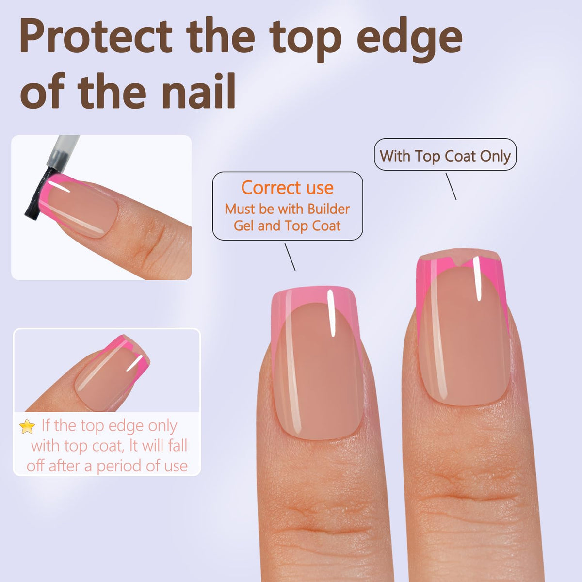 Misssix nails in use during application for fast at-home manicure benefit