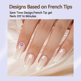 Misssix press-on nails being applied quickly for time savings