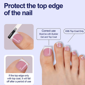 Misssix worn on toes with sandals, immediate polished pedicure look