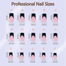 Misssix lifestyle fashion manicure showing finished black French nails for an elegant, ready-to-wear look