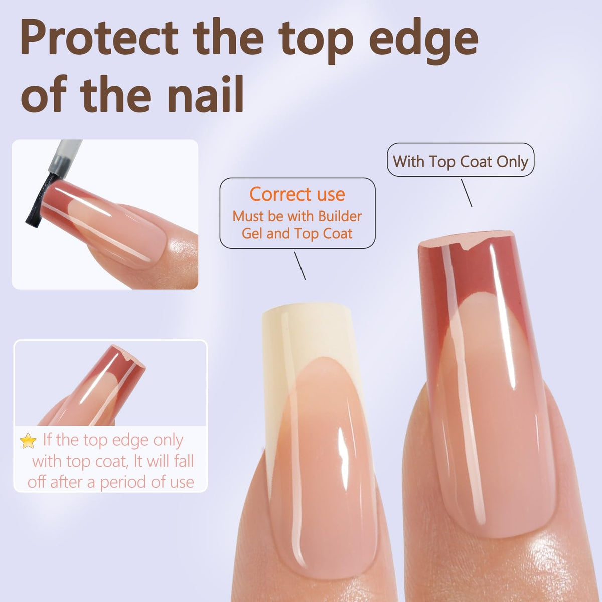 Misssix finished French manicure lifestyle shot showcasing polished look