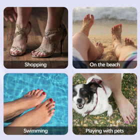 Misssix in sandals lifestyle photo displays polished French look for outings