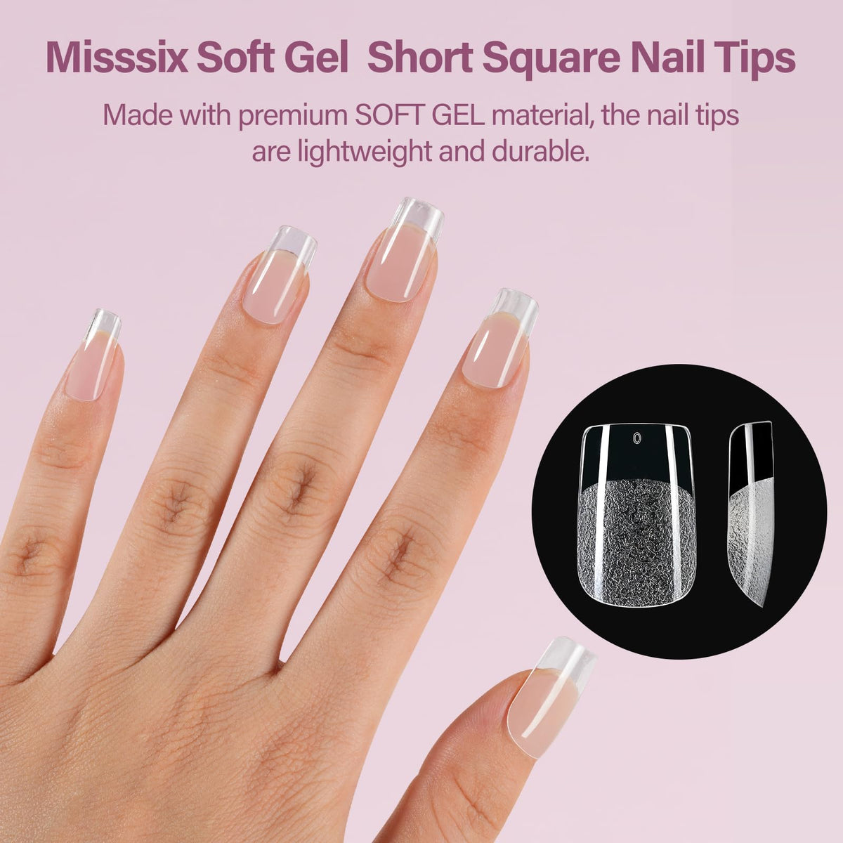 Misssix mini UV lamp curing a nail delivering fast, secure gel fixation