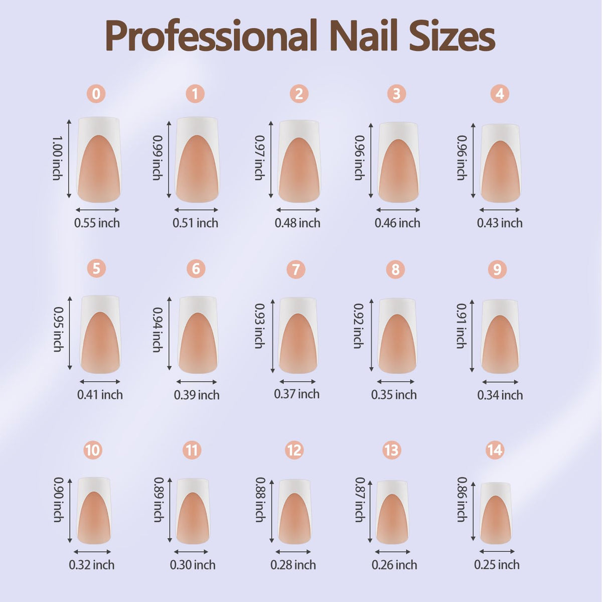 Misssix nails beside ruler for scale showing length and precise sizing