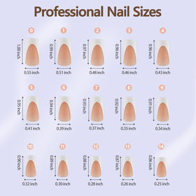Misssix nails beside ruler for scale showing length and precise sizing