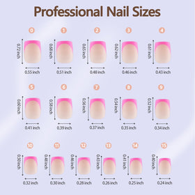 Misssix size array spread of 16 sizes showing variety for precise nail matching benefit