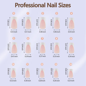 Misssix 15 sizes laid out to show selection and fit options for each nail
