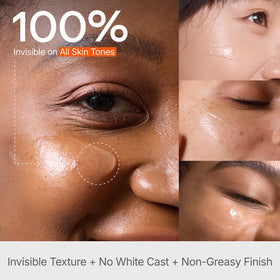 Mistine gel texture closeup showing clear lightweight formula and smooth spread