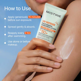 Mistine ingredient label zoom showing zinc oxide and gentle actives