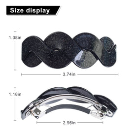 Mistofu barrettes worn in a half-up hairstyle showing elegant French-inspired look