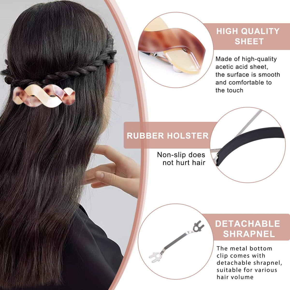 Mistofu on model half-up style, secure everyday elegance