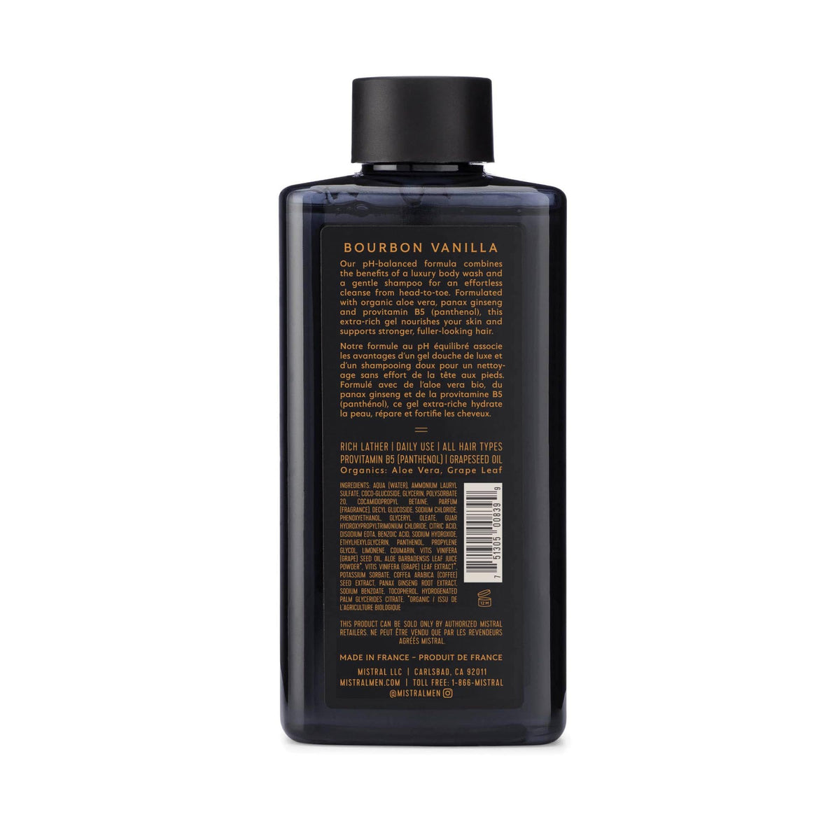 Mistral pump and gel close-up highlighting smooth texture and moisturizing effect